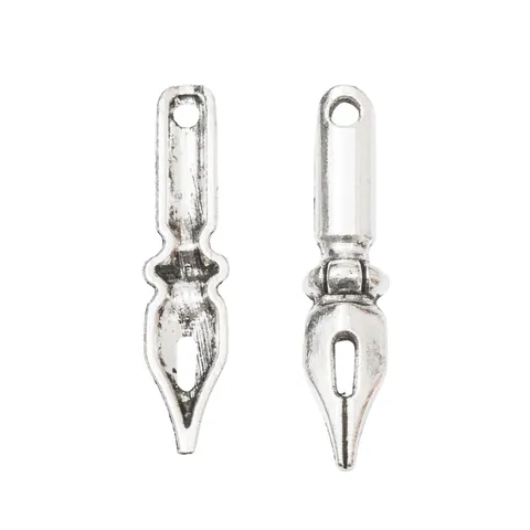 Vintage Alloy Pen Nib Charms DIY Jewelry Making Accessories For Necklace Bracelet Pendants Antique Bronze Silver Gold