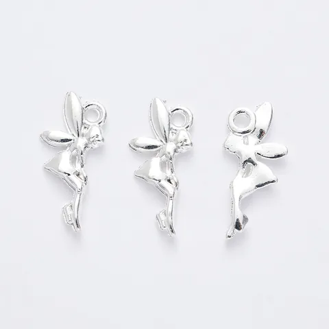 Vintage DIY Alloy Fairy Angel Wing Charms Metal Elf Pendants For Jewelry Making Necklace Bracelet Earring Findings Accessories