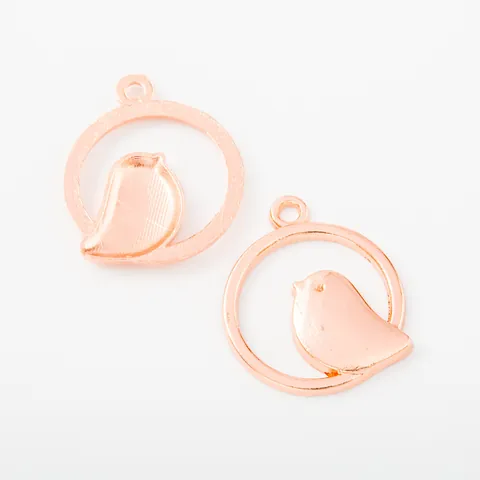 Vintage Alloy Bird Cage Charms Pendants Bird Circle Hollow DIY Jewelry Making Accessories Bronze Silver Rose Gold Charms