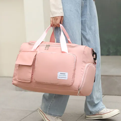 Bolsa de Viaje de Gran Capacidad para Hombre Mujer Nailon Impermeable Bolsa de Gimnasio Con Compartimento para Zapatos Separación Seco Húmedo