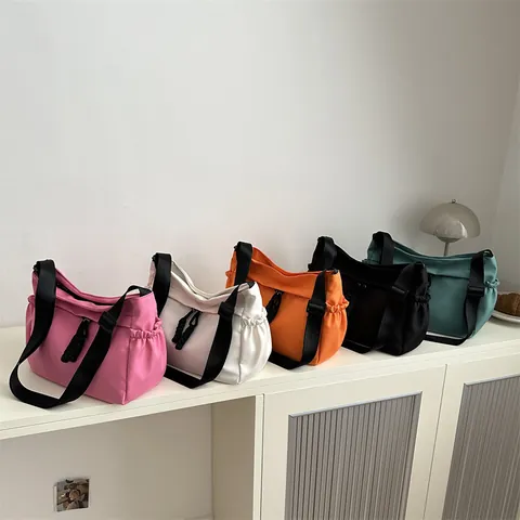 Damen Casual Oxford-Gewebe Umhängetasche Große Kapazität Wasserdicht Schultertasche Mit Verstellbarem Riemen Kordelzug Fashion Tote