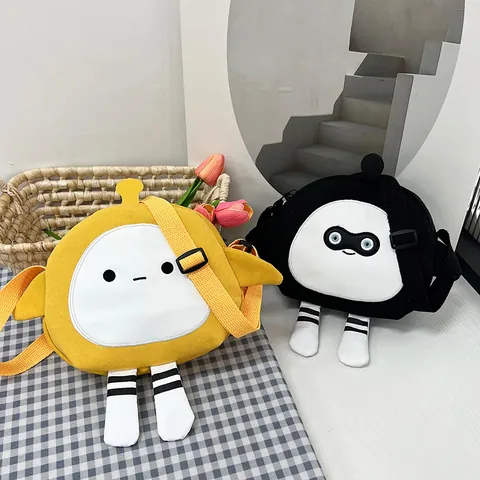 Borsa a Tracolla Tonda in Tela con Personaggi Cartoni Animati per Donne Bambini Borsa a Spalla Dolce Borsa Messenger Piccola