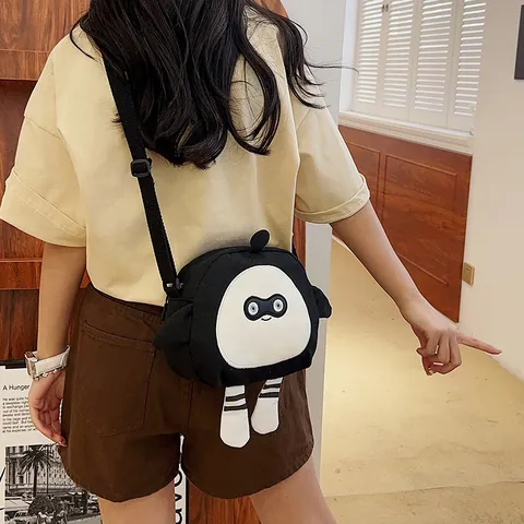 Borsa a Tracolla Tonda in Tela con Personaggi Cartoni Animati per Donne Bambini Borsa a Spalla Dolce Borsa Messenger Piccola