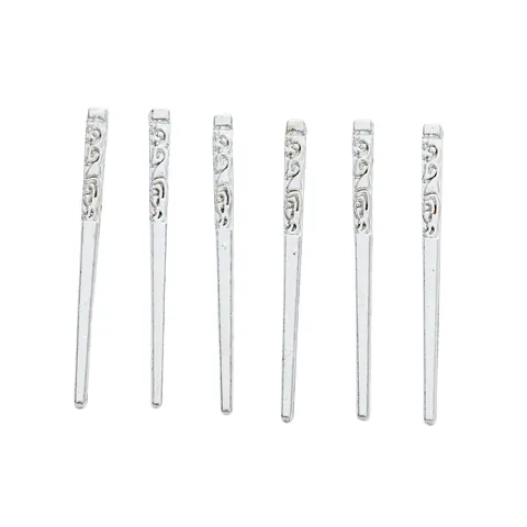Pendentifs Baguettes en Alliage de Zinc Vintage Texture Relief Barre Métallique pour Fabrication de Bijoux DIY Boucles d'Oreilles