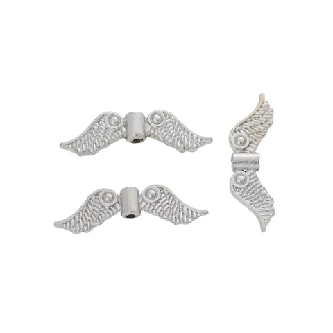 Vintage Zinc Alloy Wing Shape Spacer Beads For DIY Jewelry Making Bracelet Necklace Findings Metal Wings Feather Charm