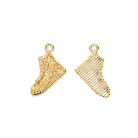 Vintage Zinc Alloy High Top Sneaker Pendants 3D Shoe Shape Charms For DIY Necklace Bracelet Keychain Jewelry Making Accessory