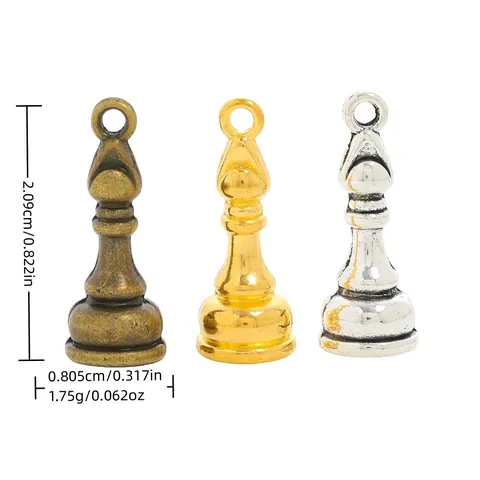 Vintage Legierung Internationaler Schachläufer Anhänger Für DIY Schmuckherstellung Zubehör Halskette Schlüsselanhänger Charms
