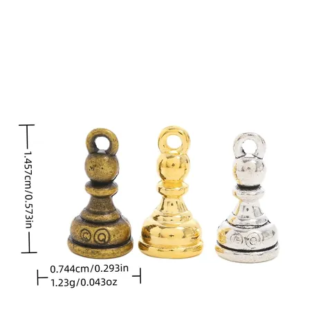 Vintage Legierung Internationale Schachfigur Bauer Anhänger DIY Schmuckherstellung Retro Metall Schachfigur Charme Für Halskette Schlüsselanhänger