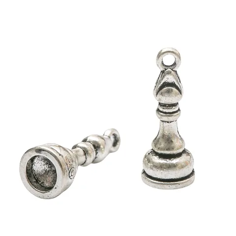 Vintage Legierung Internationaler Schachläufer Anhänger Für DIY Schmuckherstellung Zubehör Halskette Schlüsselanhänger Charms