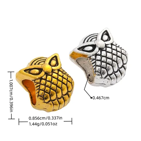 DIY Retro Lega Gufo Perline Grande Foro Distanziatore Ciondoli Per Bracciale Europeo Collana Gioielli Fai Da Te