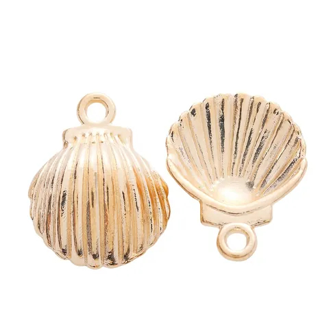 Vintage Zinc Alloy Shell Pendants For DIY Jewelry Making Antique Bronze Gold Silver Scallop Shape Handcrafted Craft Accessories