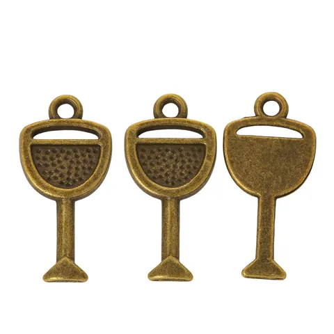 Vintage Wine Glass Goblet Charms Zinc Alloy Pendants For DIY Necklace Bracelet Jewelry Making Accessories Handcraft Goblet Pendant