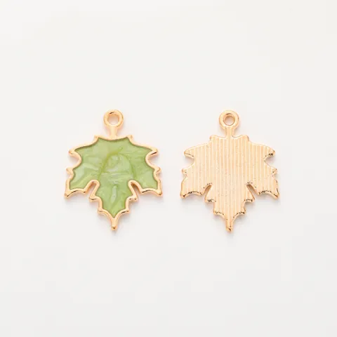 Alloy Maple Leaf Charms Enamel Drip Oil Leaf Pendants For DIY Earring Necklace Keychain Jewelry Making Accessories Jewelry Making Parts