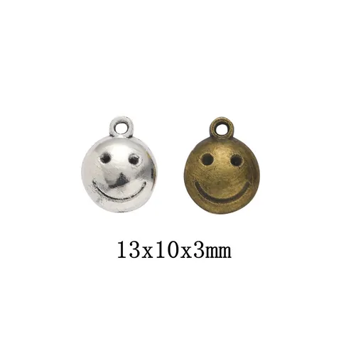 Vintage Zinc Alloy Smiley Face Pendants DIY Jewelry Accessories Craft Findings For Necklaces Bracelets Earring Making