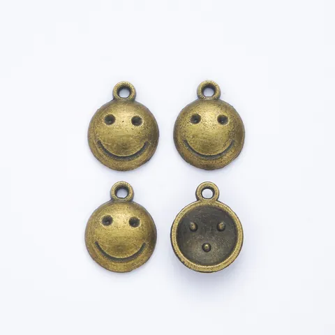 Vintage Zinc Alloy Smiley Face Pendants DIY Jewelry Accessories Craft Findings For Necklaces Bracelets Earring Making