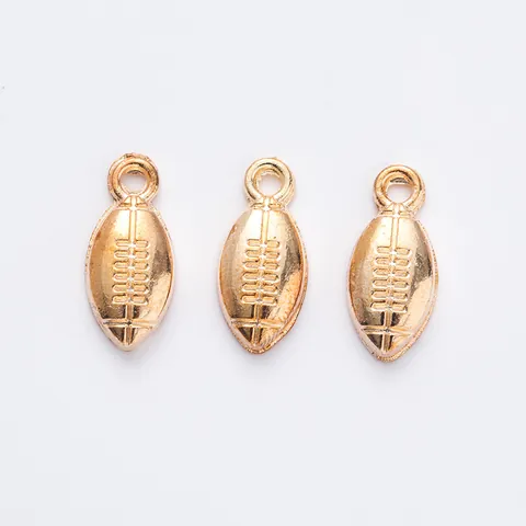 Vintage American Football Rugby Charms Antique Gold Silver Alloy Pendants For DIY Jewelry Making Necklace Accessories