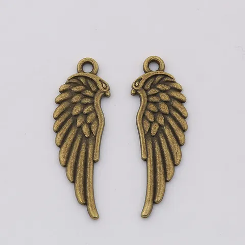 Vintage Alloy Wing Pendant Eagle Head DIY Jewelry Making Accessory Antique Bronze Gold Silver Rose Gold Charm For Necklace