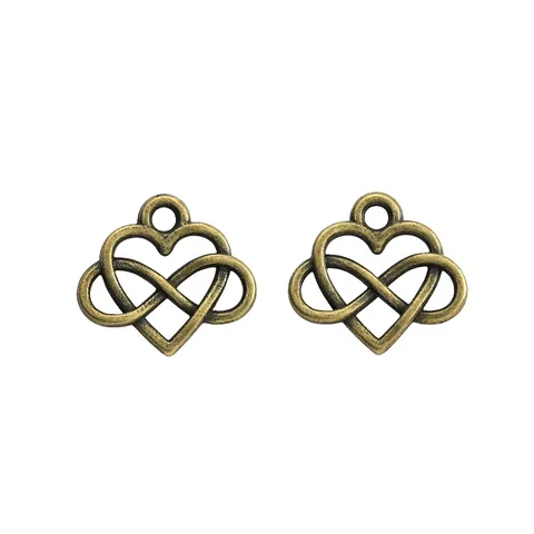 Vintage Zinklegierung Herz Unendlichkeit Anhänger Für DIY Schmuckherstellung Antik Bronze Silber Gold Roségold Schmuck Charms Zubehör