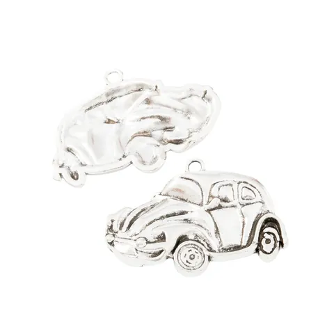 Pendenti Vintage in Lega a Forma di Auto Bronzo Antico Argento Metallo Accessori per Gioielli Fai da Te Portachiavi