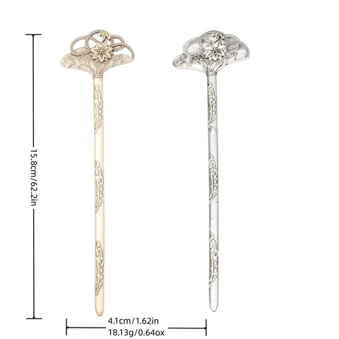 Vintage Alloy Hollow Flower Bookmark Pendant DIY Jewelry Making Findings Traditional Chinese Style Hairpin Accessories