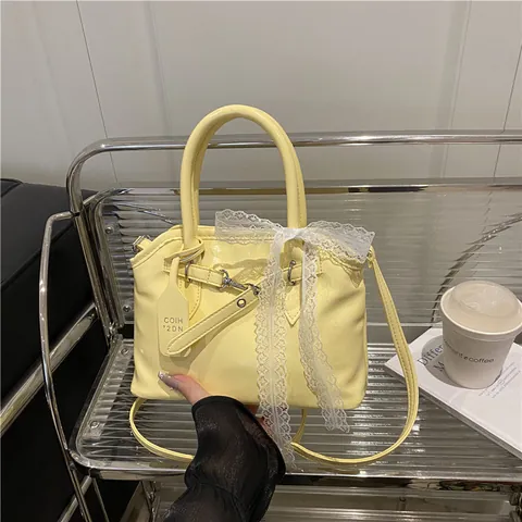 Dames Mode PU Leer Crossbody Tas Met Kant Strik Decor Elegante Handtas Schoudertas Voor Dagelijks Reizen Vrouwen