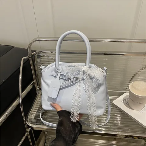 Dames Mode PU Leer Crossbody Tas Met Kant Strik Decor Elegante Handtas Schoudertas Voor Dagelijks Reizen Vrouwen