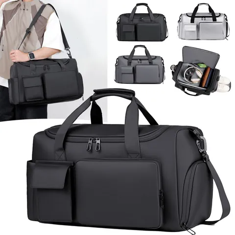 Borsa da Viaggio di Grande Capacità Borsa da Palestra Impermeabile Con Scomparto Scarpe Indipendente Separazione Secco-Umido