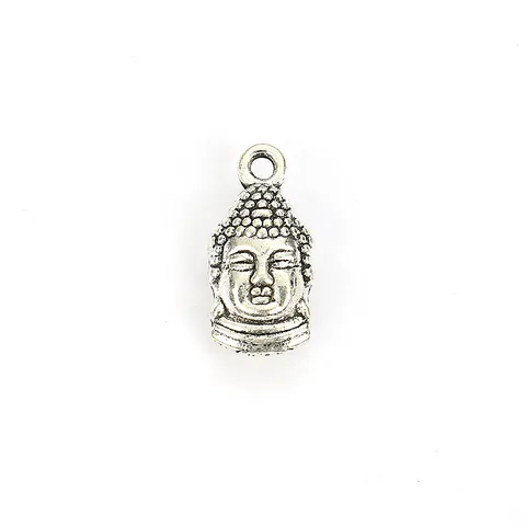Colgantes de Cabeza de Buda de Aleación de Zinc Vintage Bronce Plata Verde Para DIY Collar Pulsera Accesorios de Joyería