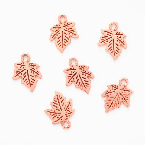Vintage Alloy Maple Leaf Charms For DIY Jewelry Making Botanical Electroplated Leaf Pendants For Necklace Bracelet Crafting Accessories