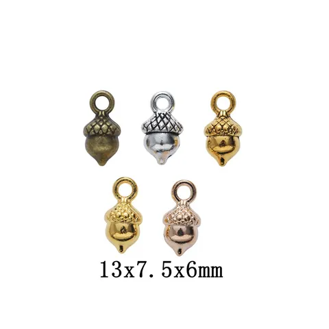 Vintage Alloy Acorn Shape Pendants For DIY Jewelry Making Necklaces Earrings Accessories Pine Cone Style Metal Charms