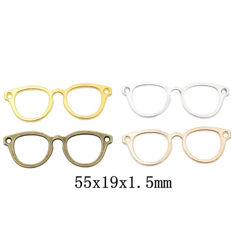 Retro Zinc Alloy Glasses Frame Charms DIY Jewelry Making Accessories Metal Mask Shaped Pendants For Necklace Bracelets Craft