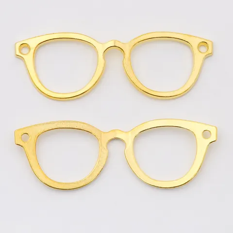 Retro Zinc Alloy Glasses Frame Charms DIY Jewelry Making Accessories Metal Mask Shaped Pendants For Necklace Bracelets Craft
