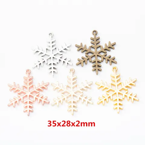 Vintage Zinklegierung Schneeflocke Anhänger Für DIY Schmuckherstellung Zubehör Metall Anhänger Für Halsketten Armbänder Weihnachten Winter Stil