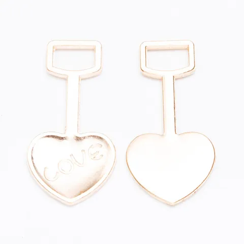 Vintage Zinc Alloy Heart Shovel Pendant With Love Engraving For DIY Jewelry Making Keychain Necklace Accessory Charm