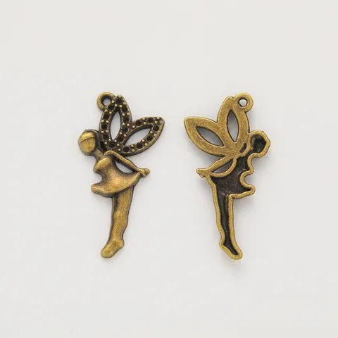 Vintage Zinklegierung Angel Fairy Anhänger Für DIY Schmuckherstellung Zubehör Antik Bronze Silber Fee Bastelbedarf