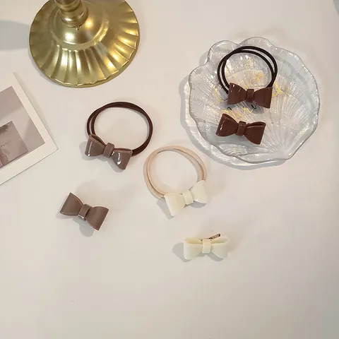 Acryl Strik Haarelastiekjes En Haarklemmen Minimalistisch Zoet Koreaanse Stijl Glanzend Haaraccessoires Voor Dagelijks Vrouwen