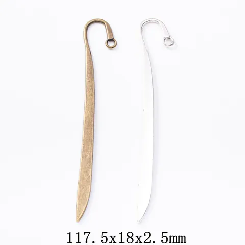 Vintage Zinklegierung Metall Lesezeichen Haken DIY Schmuckherstellung Zubehör Antike Bronze Silber Lesezeichen Anhänger Für Handwerk