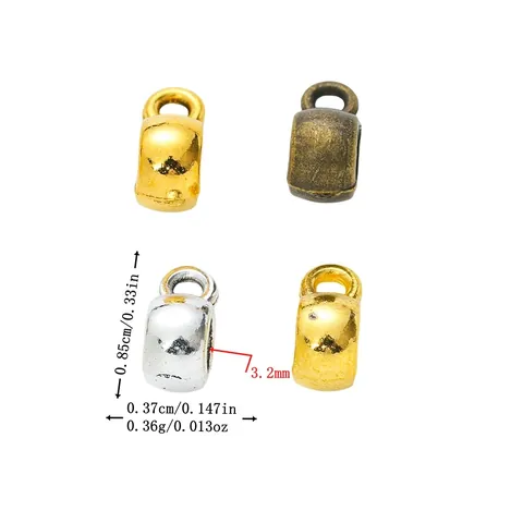 Vintage Zinklegering Bail Kralen Groot Gat Hanger Connector Voor DIY Sieraden Maken Armband Antiek Brons Goud