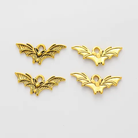 Vintage Alloy Bat Charms Pendants For DIY Jewelry Making Halloween Earring Necklace Accessories Animal Bat Shape Metal Crafts Decorations