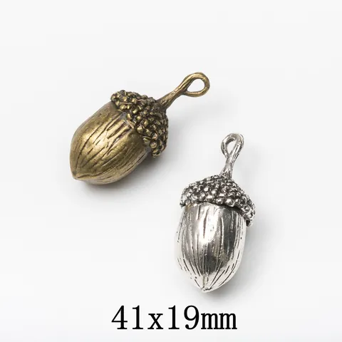 Vintage Zinc Alloy Hollow Acorn Pendants For DIY Jewelry Making Ancient Bronze Silver Tone Metal Charms For Handcrafted Projects