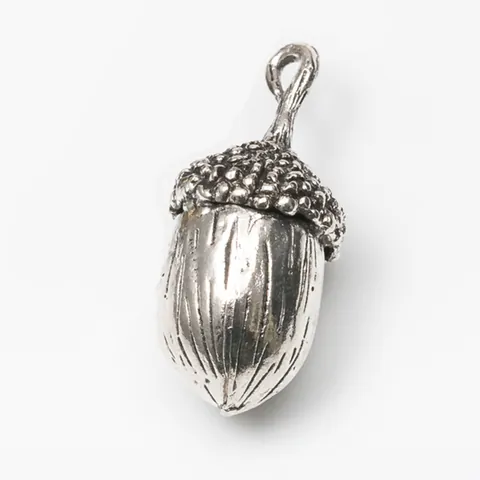 Vintage Zinc Alloy Hollow Acorn Pendants For DIY Jewelry Making Ancient Bronze Silver Tone Metal Charms For Handcrafted Projects