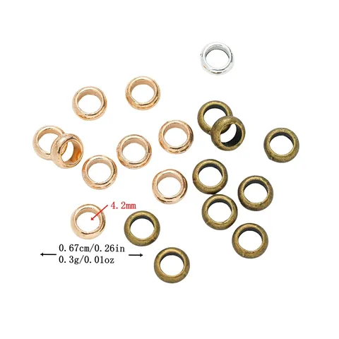DIY Vintage Zinc Alloy Smooth Loose Beads Small Hole Spacer Beads For Jewelry Making Bracelets Necklaces Handmade Accessories
