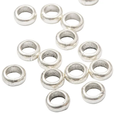 DIY Vintage Zinc Alloy Smooth Loose Beads Small Hole Spacer Beads For Jewelry Making Bracelets Necklaces Handmade Accessories