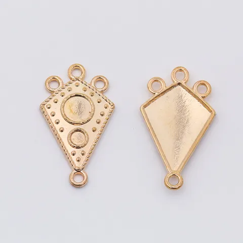 Vintage Alloy Kite Shaped Four Hole Jewelry Connectors For DIY Earring Necklace Making Multi Strand Links Finding Parts