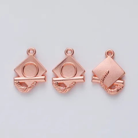 Vintage Zinc Alloy Graduation Doctoral Cap Mortarboard Charm Pendant For DIY Jewelry Making Accessory Graduation Gift