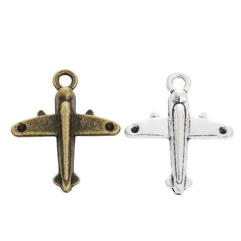 Dijes de Avión de Aleación de Zinc Vintage Colgantes de Avión Para Hacer Joyas de Bricolaje Accesorios de Llavero