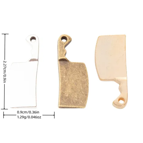 Vintage Alloy Meat Cleaver Pendant Charms Mini Kitchen Knife Tool For DIY Jewelry Making Necklaces Earrings Keychains Accessory