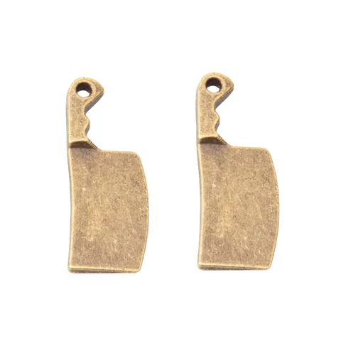 Vintage Alloy Meat Cleaver Pendant Charms Mini Kitchen Knife Tool For DIY Jewelry Making Necklaces Earrings Keychains Accessory