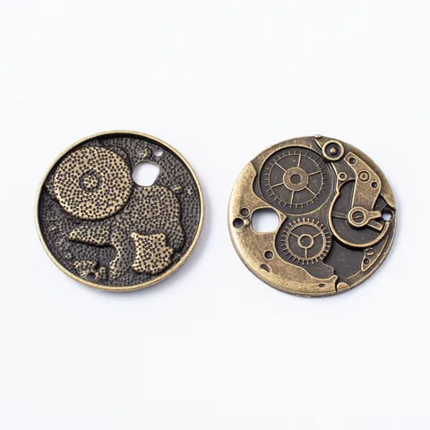 Vintage Legering Steampunk Tandwiel Klok Hanger Charm Voor DIY Sieraden Maken Accessoires Retro Mechanische Industriële Stijl Hanger