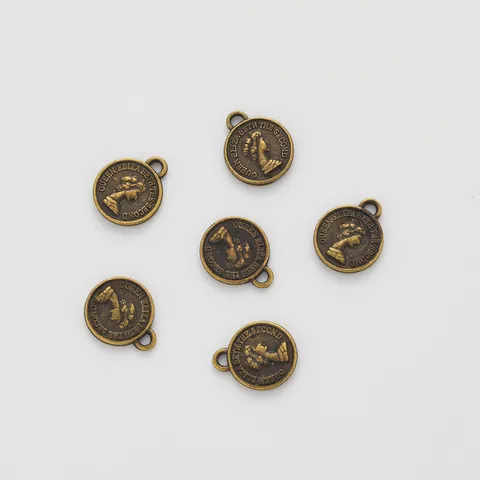 Vintage Legierung Elizabeth II Porträt Münzanhänger Runde Geprägte Charms Für DIY Halskette Armband Schmuckherstellung Zubehör